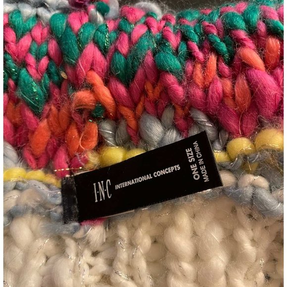 I N C International Concepts Rainbow Shine Beanie Hat (444) - Picture 3 of 4